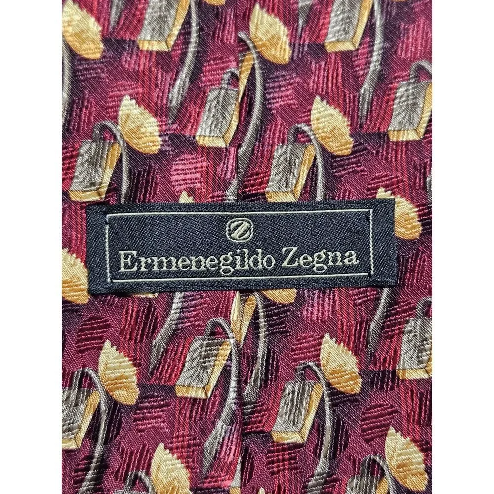 Ermenegildo Zegna Silk Tie Made In Italy Floral 59